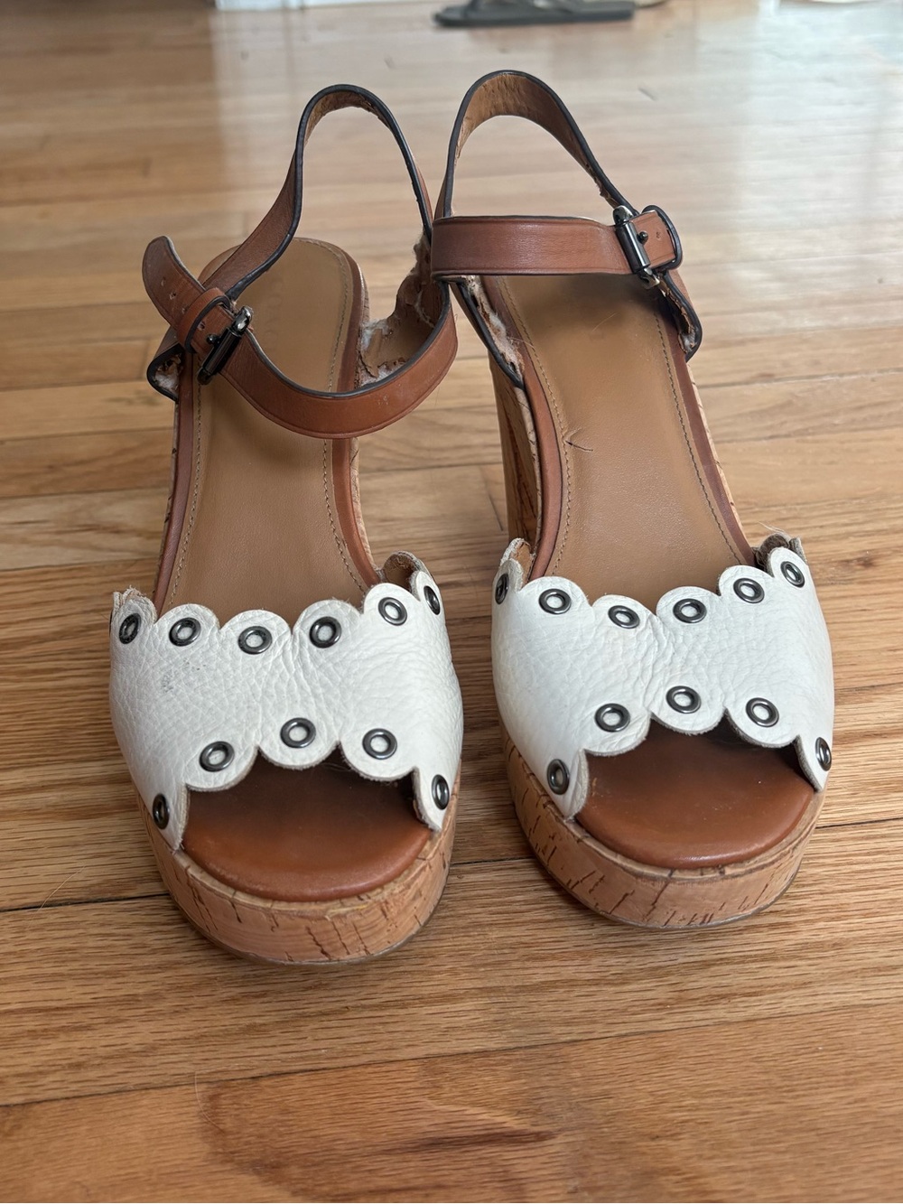 Coach- April leather platform sandals